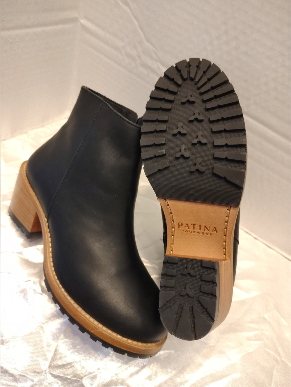 Portland Leather Patina Ankle Booties Women # 7 US  Perfect Condition Leather Ma